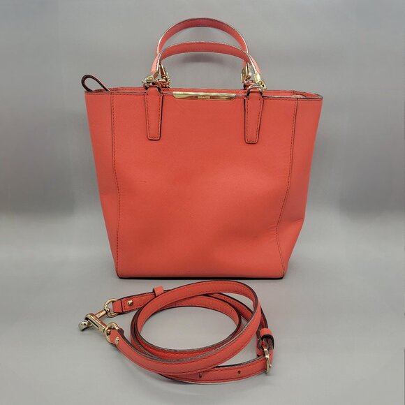 COACH MADISON MINI NORTH/SOUTH TOTE IN SAFFIANO LEATHER LOVE RED - Picture 2 of 16